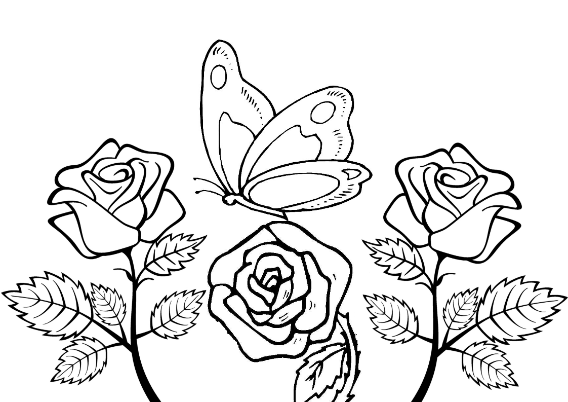 Fiori da colorare: disegni da stampare a tema fiori, per grandi e ... Rose da disegnare facili